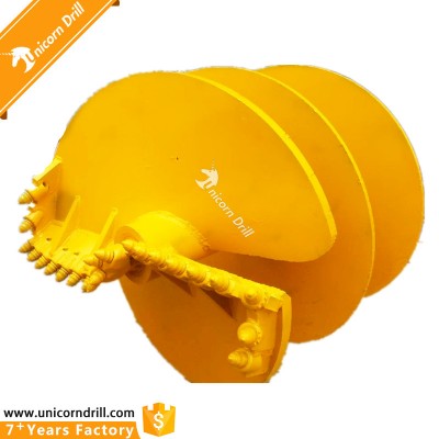 Unicorn Drill Double Cut Flat Rock Drilling Auger