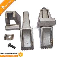 Unicorn Drill Piling Rig Square Parts Construction Carbide Flat Teeth Tooth BFZ80